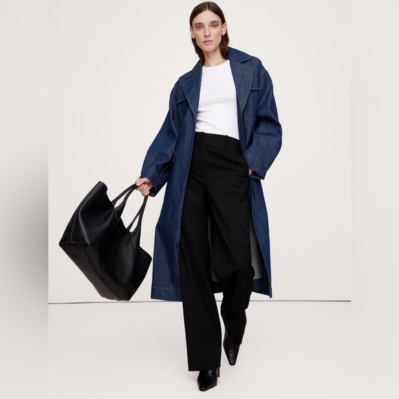 NWT! Black High-Rise Modern Straight Siena Italian Wool Pant - Multiple🤎 - Picture 3 of 16